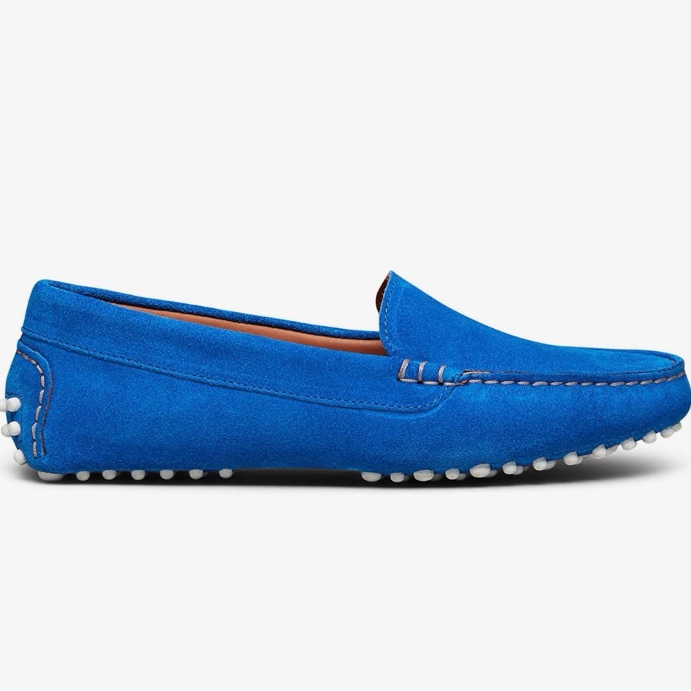 M. Gemi Royal Blue Suede Driving Loafers